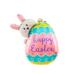 BALON FOLIOWY ZAJĄCZEK Z PISANKĄ 72X81 CM