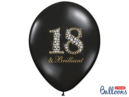 BALONY 30cm, 18 & Brilliant, 6 szt