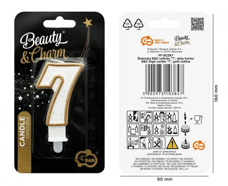 ŚWIECZKA URODZINOWA ZŁOTA 7