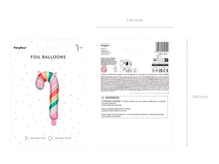 BALON FOLIOWY LASKA CUKROWA