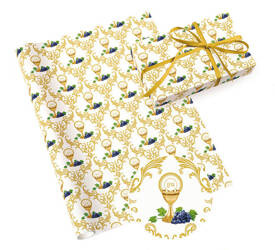 PAPIER PREZENTOWY KOMUNIA IHS BIAŁO-ZŁOTY 70x200 CM