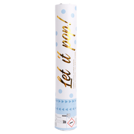 TUBA Z KONFETTI 28 CM NIEBIESKIE