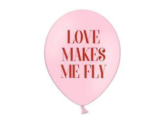 BALONY 30CM LOVE MAKES ME FLY, 50 SZT.