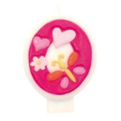 ŚWIECZKA CYFRA 0 RÓŻOWA