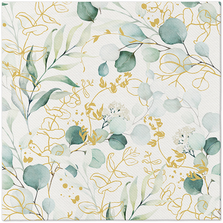 SERWETKI AIRLAID EUKALIPTUS 40 X 40 CM 50 SZT.