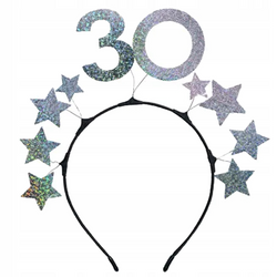 OPASKA Z CYFERKĄ 30 I SREBRNYMI GWIAZDKAMI