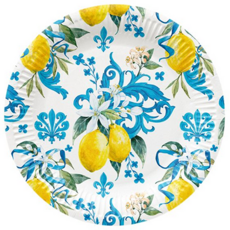 ZESTAW CYTRYNY TALERZYKI+KUBECZKI+SERWETKI