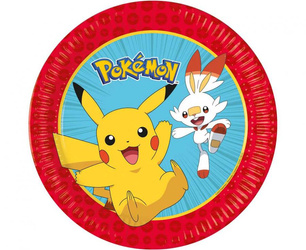 TALERZYKI PAPIEROWE POKEMON 23 CM 8 SZT