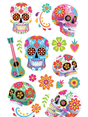 SZTUCZNE TATUAŻE DZIECIĘCE KOLOROWE LOS MUERTOS