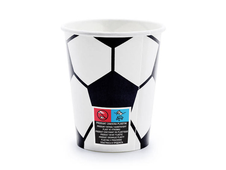 KUBECZKI PIŁKA 260ml 6szt FOOTBALL