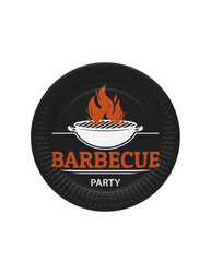 TALERZYKI PAPIEROWE GRILL BARBECUE PARTY 18 CM 8 SZT