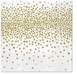 SERWETKI KONFETTI ZŁOTE 33CM 20 SZT.