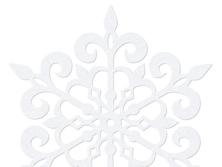 Dekoracje papierowe Śnieżynka, biały, 9cm (1 karton / 50 op.) (1 op. / 10 szt.)