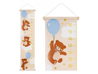 MIARKA WZROSTU NA ŚCIANĘ MIŚ 60 - 150 CM