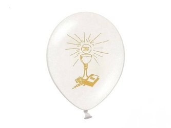 BALONY 27 cm I KOMUNIA ŚW. KIELICH 6 szt