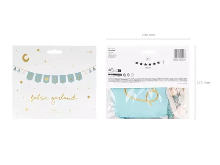 BANER OH BABY Z FRĘDZLAMI BŁĘKIT BŁĘKITNA 250 CM