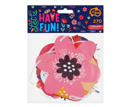 GIRLANDA 270 CM SŁOWIAŃSKI WZÓR KWIATKI PTASZKI