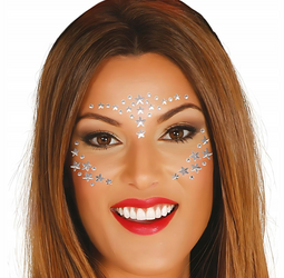 NAKLEJKI BIŻUTERIA KRYSZTAŁKI 3D NA TWARZ