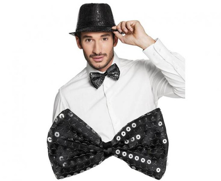 MUSZKA CZARNA CEKINOWA 13 CM