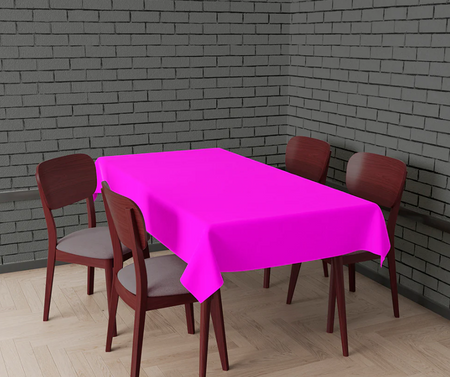 TABLECLOTH NEON FUCHSIA 137X274 CMS