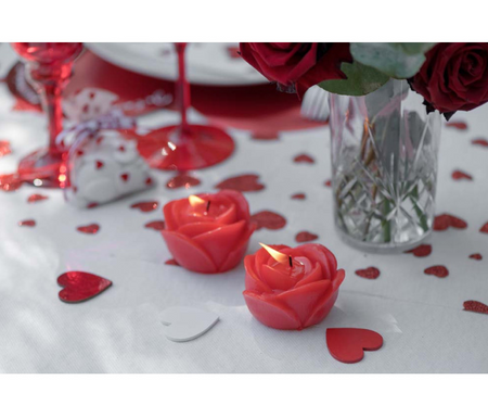 ŚWIECZKA RÓŻA CZERWONA 7 X 4 CM  1 SZT