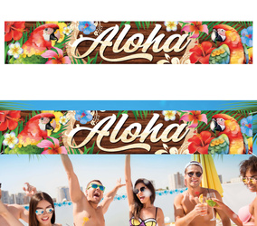 HAWAJSKI BANER ALOHA 290 X 50 CM