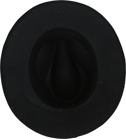 KAPELUSZ KOWBOJSKI CZARNY FILCOWY Z ĆWIEKAMI DLA DOROSŁYCH