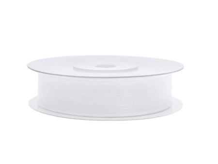 TASIEMKA SZYFONOWA BIAŁA 12mm/25m