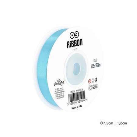 TASIEMKA SATYNOWA JASNONIEBIESKA 1,2 CM X 23 M