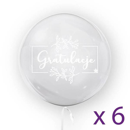 ZESTAW 6 SZT. – "GRATULACJE" BIAŁY