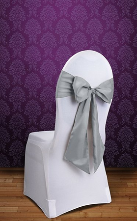 SZARFY NA KRZESŁO SREBRNY 10 szt.