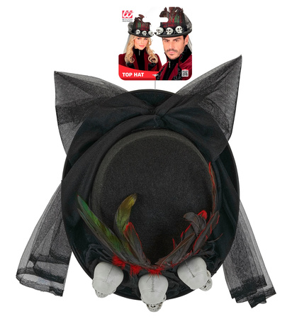 KAPELUSZ VOODOO CZASZKI HALLOWEEN 