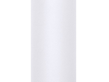 TIUL GŁADKI BIAŁY 15 cm x 9 m