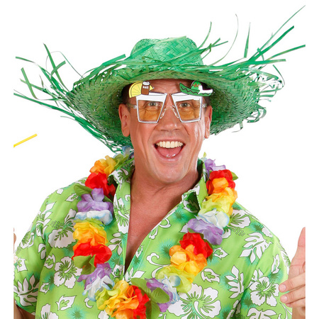 KAPELUSZ HAWAJSKI SŁOMKOWY ZIELONY 