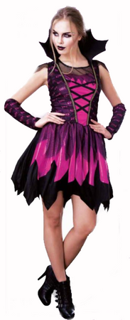 STRÓJ RÓŻOWA WIEDŹMA CZAROWNICA