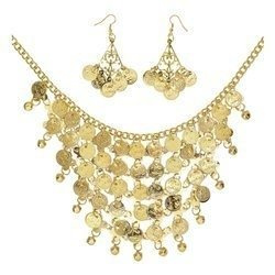 NASZYJNIK Z KOLCZYKAMI ZŁOTY