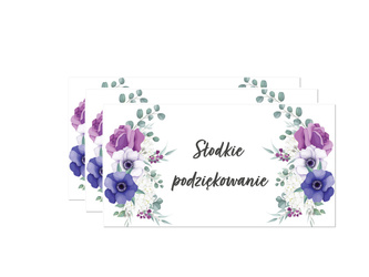 NAKLEJKI NA PUDEŁKA NA CIASTO KOLOROWE KWIATY 30 SZT