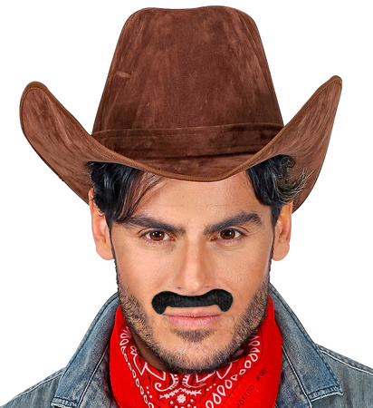 ZESTAW WĄSY KOWBOJA CZARNE 6 SZT. 