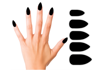 SZTUCZNE PAZNOKCIE CZARNE MAT