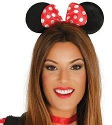 USZY MYSZKI MINNIE Z KOKARDKĄ