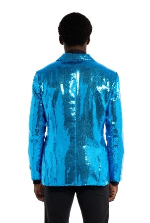 MARYNARKA MĘSKA NIEBIESKA CEKINY SUITMEISTER 