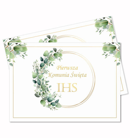 PLAKAT KOMUNIJNY KIELICH ZŁOTY IHS