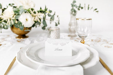 Wizytówki na stół Motylki, 9,2 x 5,7cm (1 karton / 50 op.) (1 op. / 10 szt.)