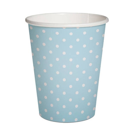 KUBECZKI PAPIEROWE GROSZKI NIEBIESKIE 0,25L 10 SZT.