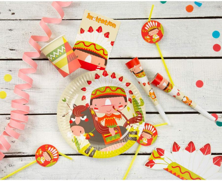 ZAPROSZENIA Z KOPERTAMI INDIAŃSKIE 6 SZT