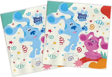 ZESTAW ŚLADEM BLUE TALERZYKI+KUBECZKI+SERWETKI