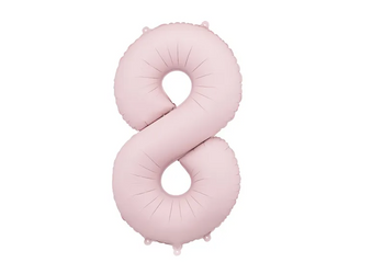 BALON FOLIOWY 8 CYFRA 86 CM JASNY RÓŻOWY