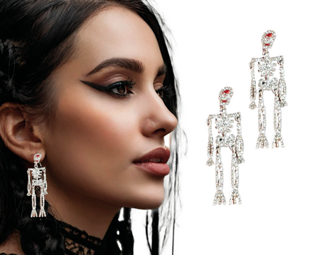 KOLCZYKI SZKIELETY 6,5 CM 