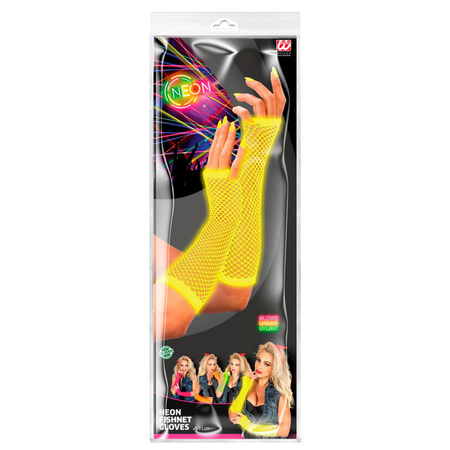 RĘKAWICZKI SIATKA NEON ŻÓŁTE