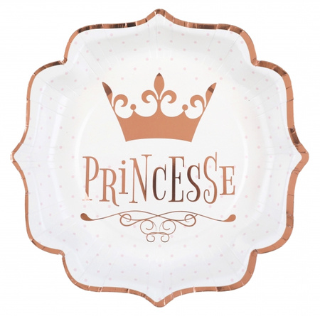 TALERZYKI PAPIEROWE PRINCESS 21 CM 10 SZT